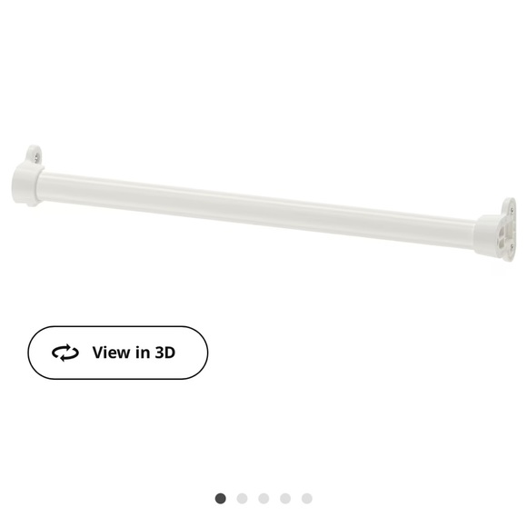 Set of 2 IKEA KOMPLEMENT PAX WARDROBE Clothes Rail Rack White 19 5/8 NEW - Picture 2 of 8